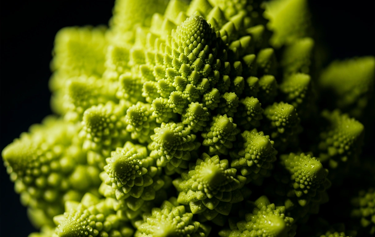 Dettaglio macro di vegetali freschi